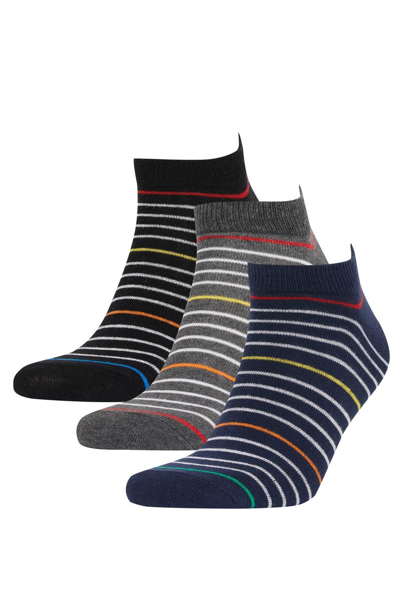 3 Piece Man Casual Low Cut Socks - Karma