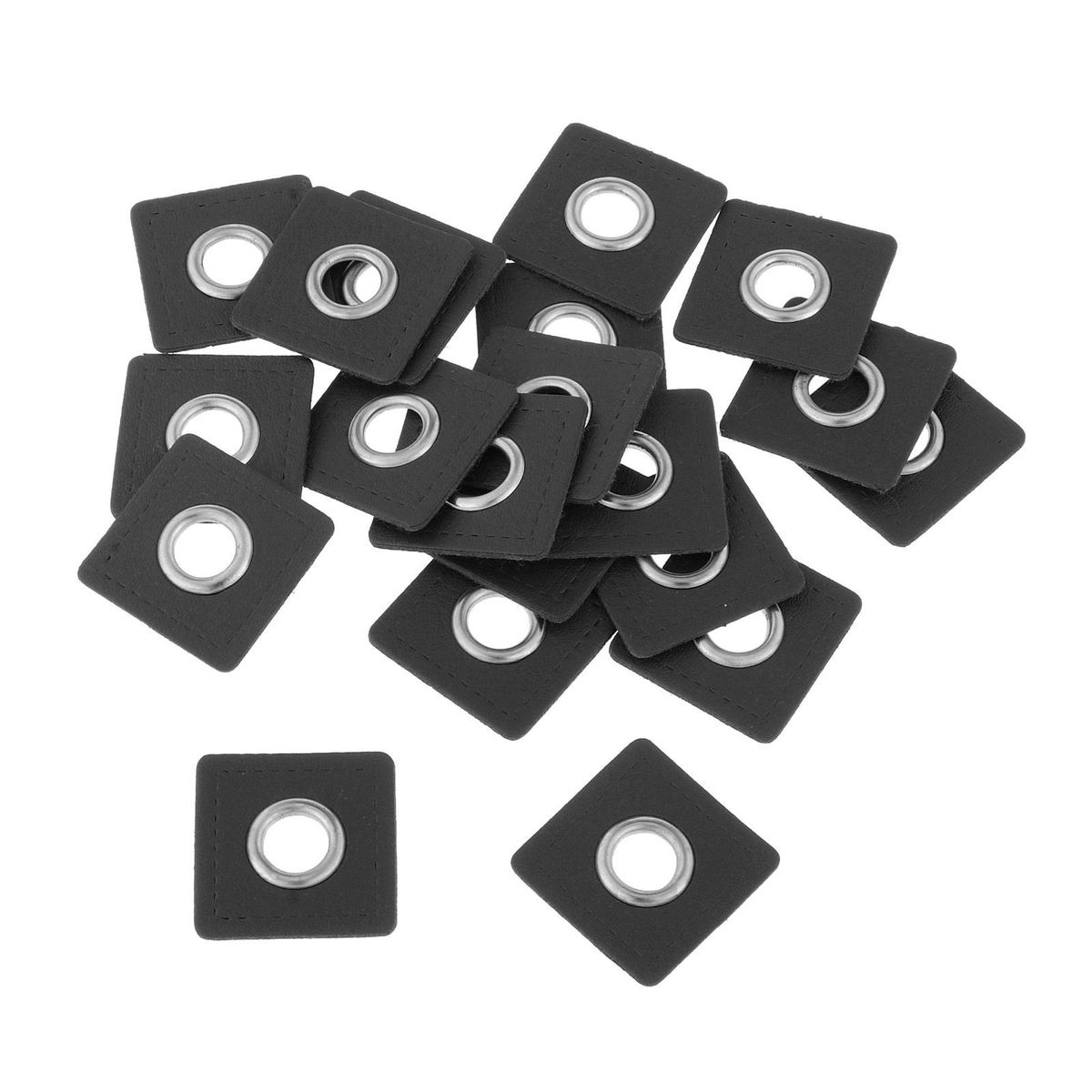 20pcs Badges Patch Eyelets Grommets DIY Knitting Black