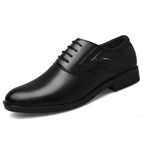 Men's Casual PU Leather Shoes Business Dress Shoes-black