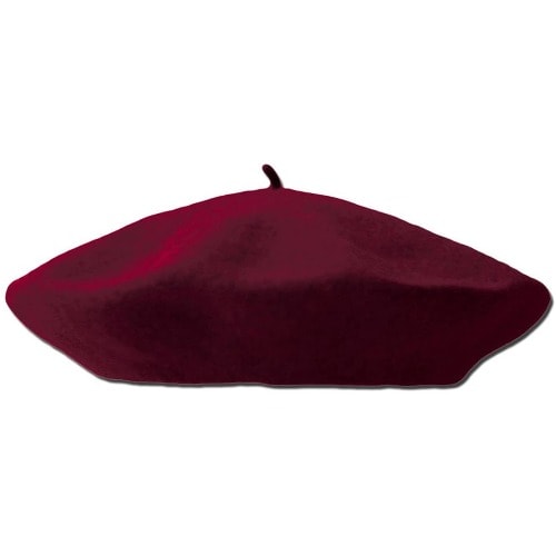 Large Plain Beret - Wine