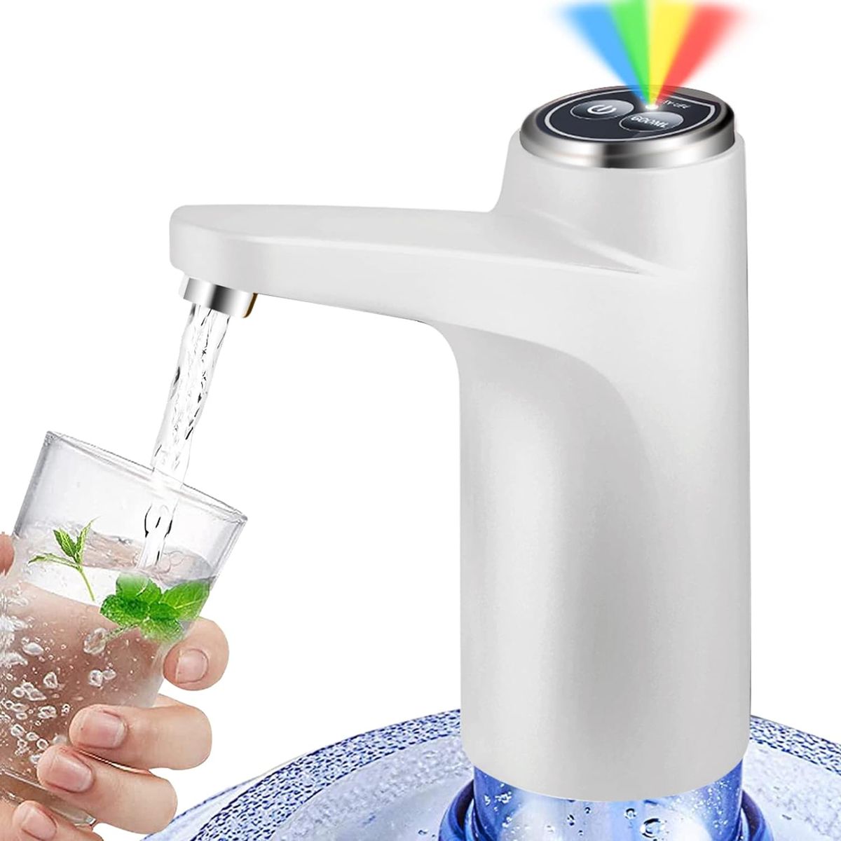 Automatic Electric Water Pump Dispenser With Touch Control-White