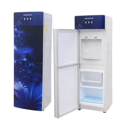 Hot & Cold Double Door Water Dispenser With Fridge & Freezer