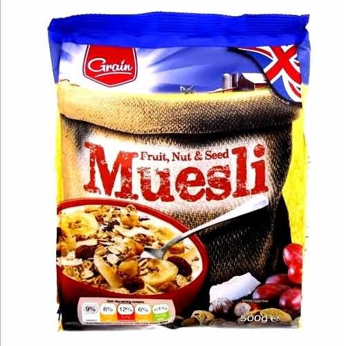 Grain Fruit, Nut & Seed Muesli Granola Cereal (high In Fibre, Low Fat) - 500g