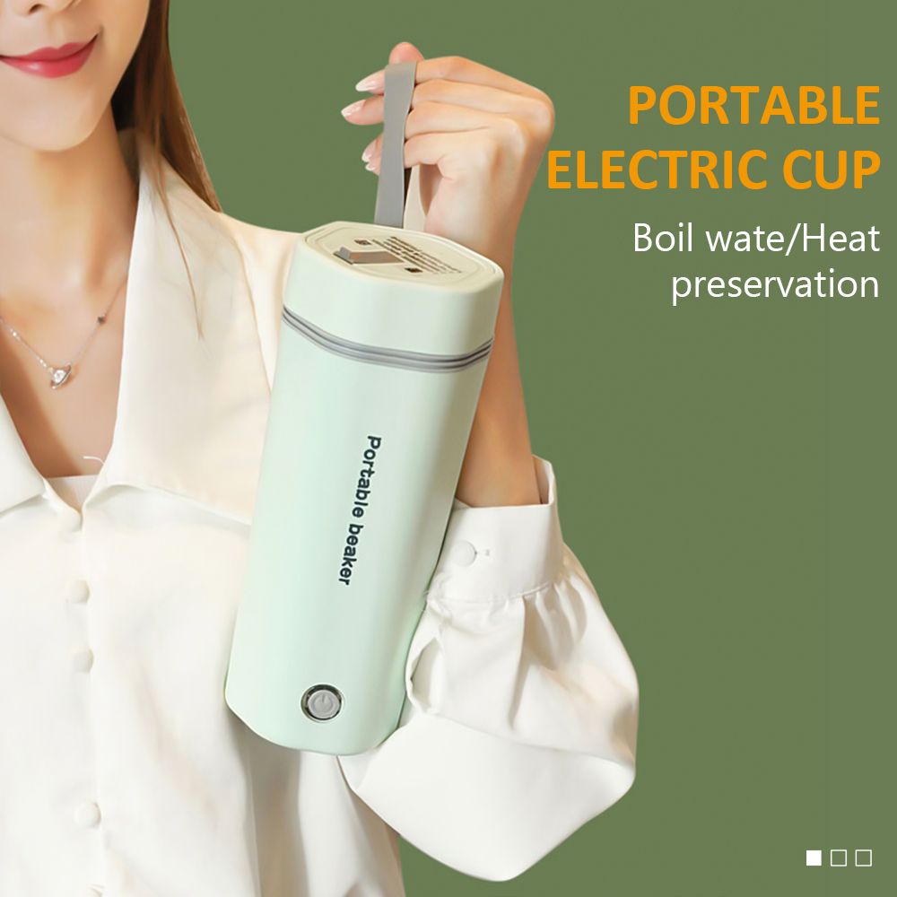 Portable Stainless Steel Electric Kettle 350ML Travel Beaker