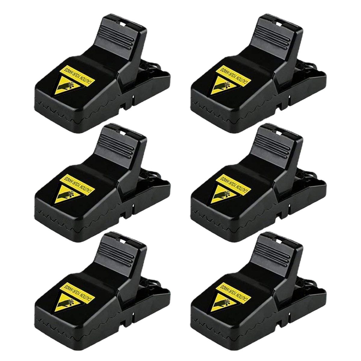 6 PCS Reusable P-lastic S-mart Mouse Trap Quick Kill Mice Traps for Indoor/Outdoor Pet Rodent Voles Hamsters Moles