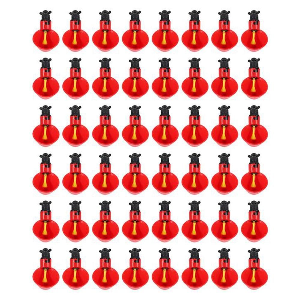 48Pcs Feed Automatic Bird Chicken Fowl Drinker Water