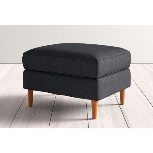 Lindbergh 27" Rectangle Standard Ottoman - Dark Grey