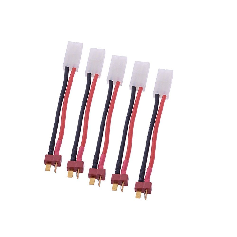 5Pcs Deans Charging Adapter T Male Plug To Female Tamiya