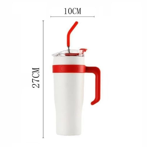 40 Oz Steel Vacuum Tumbler With Lid And Straw For Hot/Iced