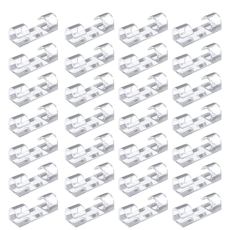 100PCS Cable Clips Cable Tidy Wire Holder with Strong Self