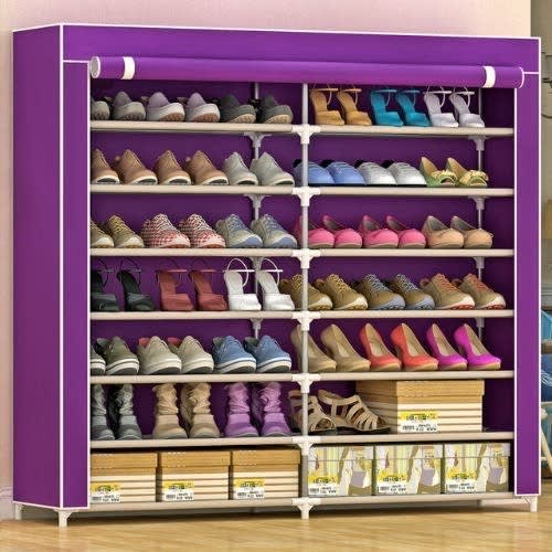 Double Column Shoe Rack  Organizer - 7 Layers
