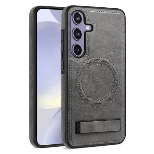 Samsung S24 Leather Magsafe Rugged Case With Kickstand
