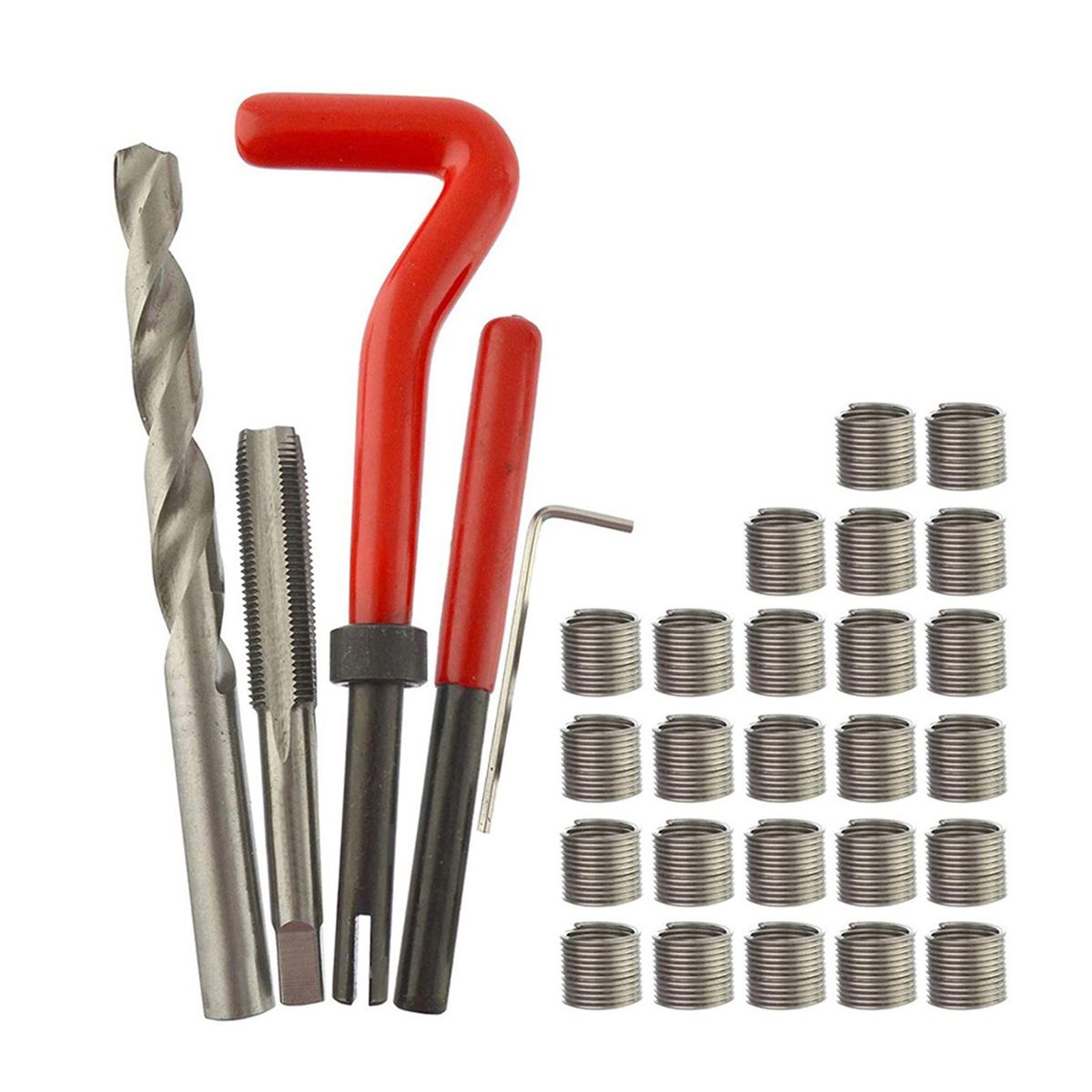 30Pcs Metric Thread Repair Insert Kit M3 M4 M7 M9 M11 Helicoil Car Pro Coil Tool M7 * 1