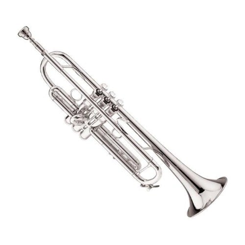 Silver Trumpet And Music Stand