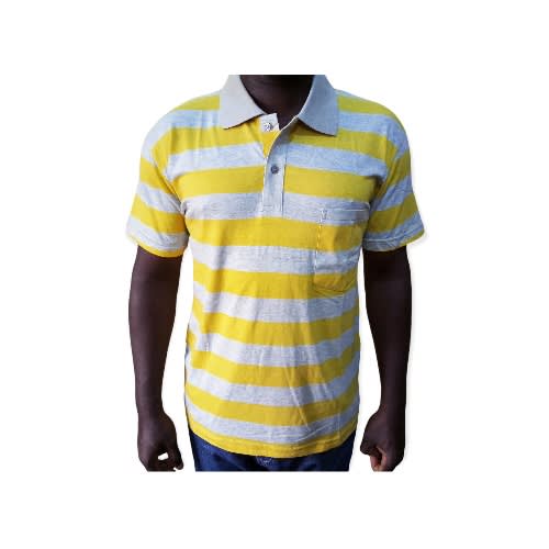 Mens Cotton Striped Polo