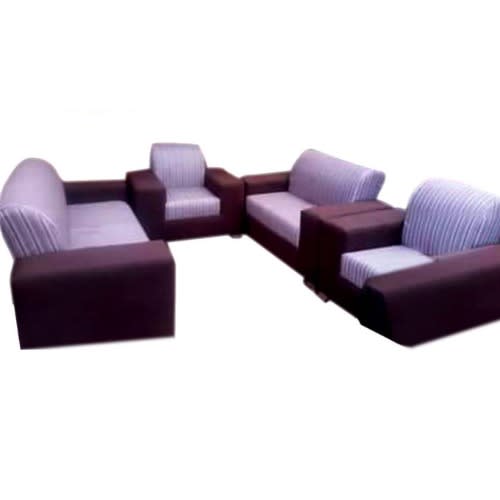 Pawafu Striped 7 Seater Sofa - Brown And Cream