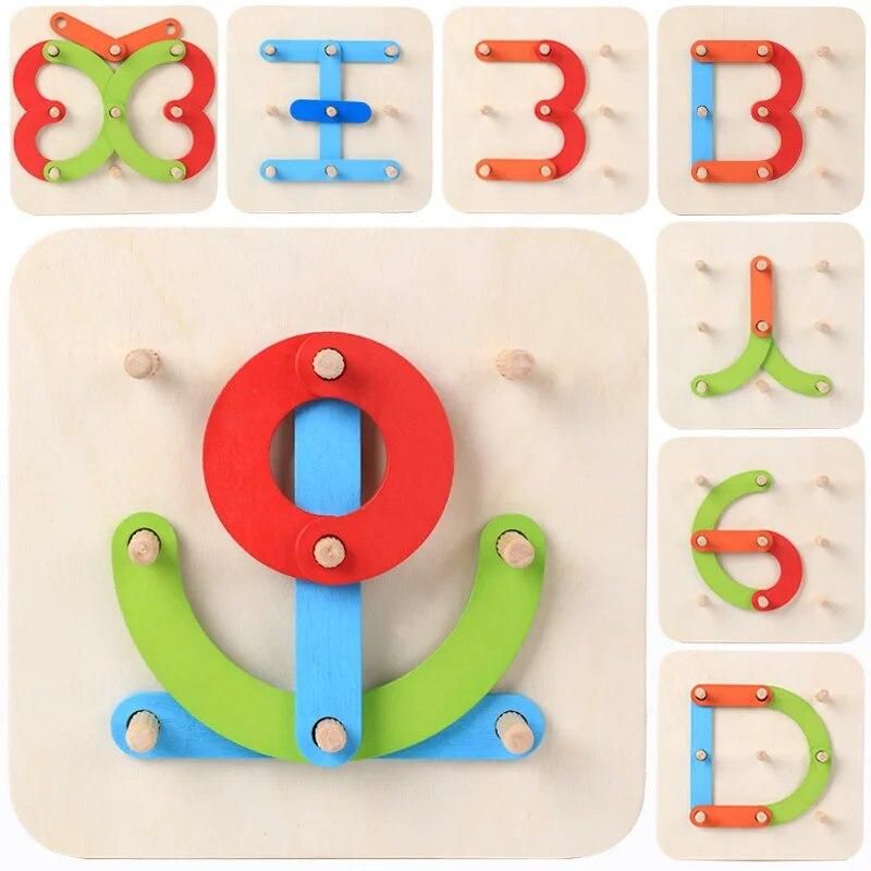 Baby Wooden Puzzle Toys for Toddlers Developing Jigsaw Educational Kids Toys For Children Game Letter Number For Gifts 3 Years