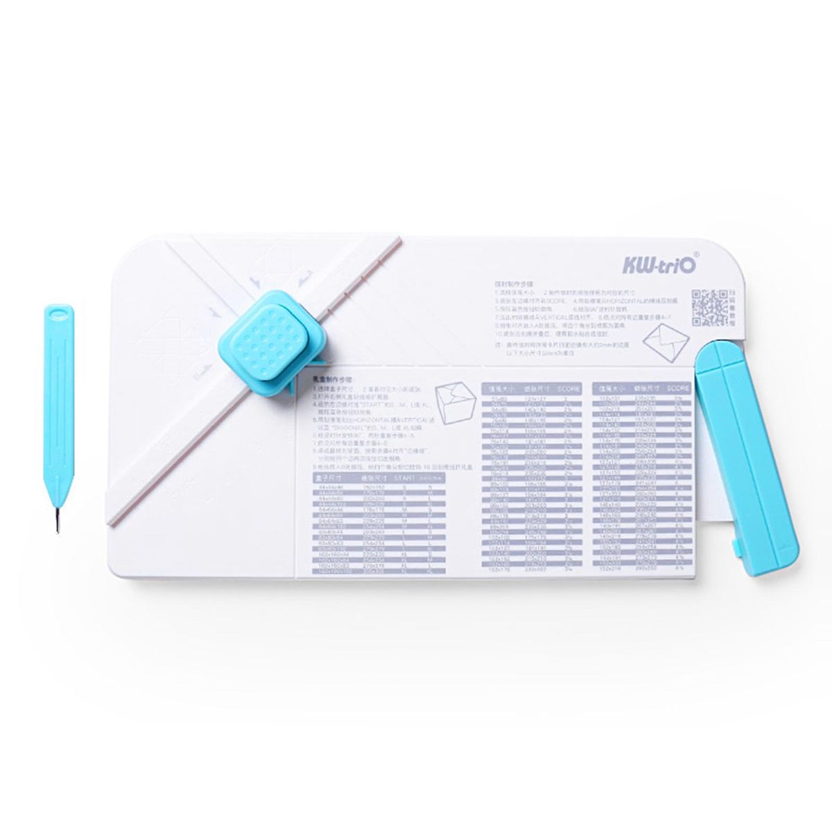 KW-trio HB-01 Envelope Punch Board 4 in 1 DIY Envelope Making Craft Wrap Gift Box Embossing Scrapbooking Bow Design Round Paper Corner Cut Scribing Board Gifts for Friends Family