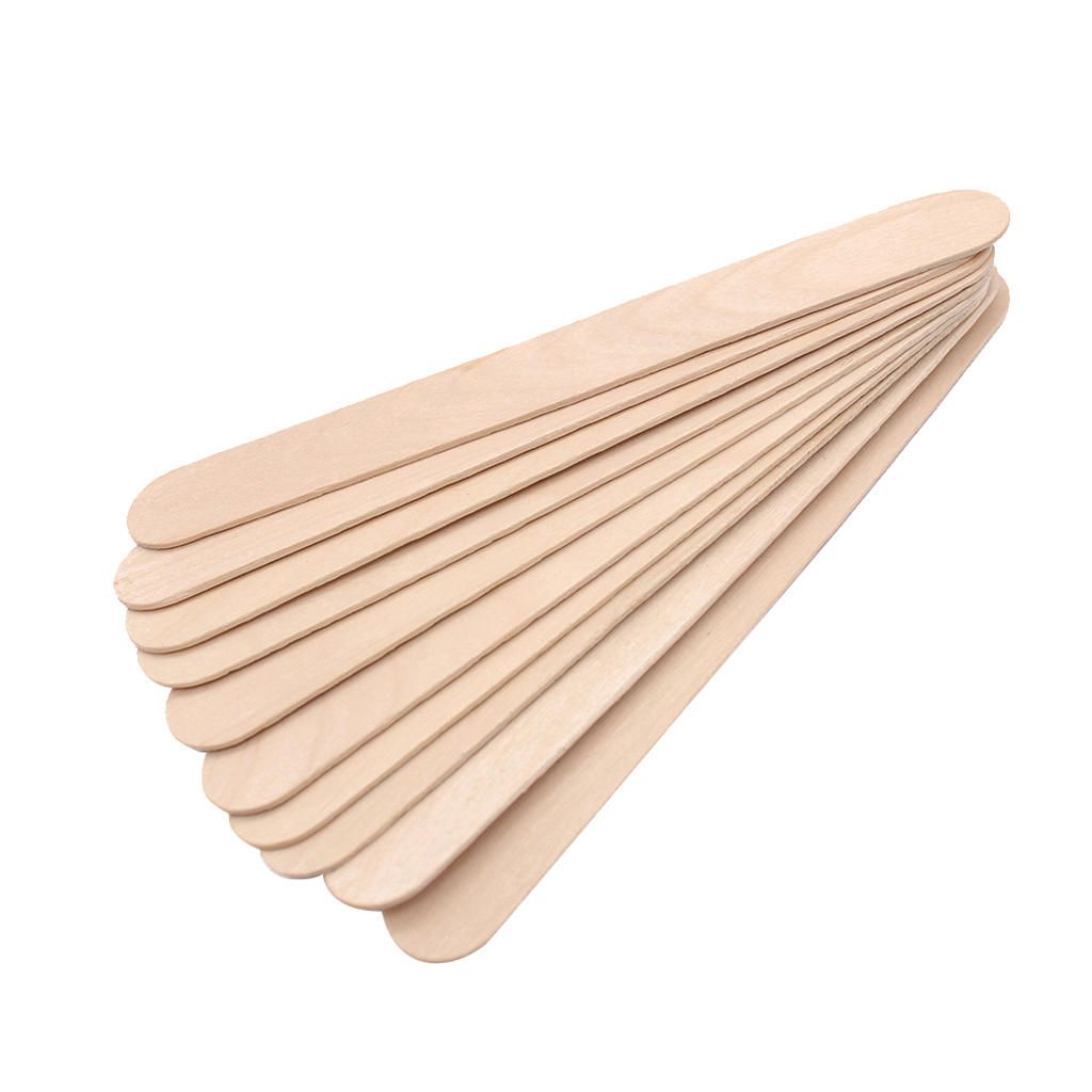 100Pcs Wooden Body Hair Removal Stick  Waxing Applicator Disposable
