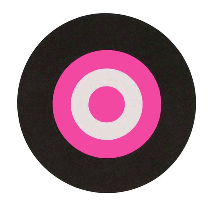 EVA Archery Arrow Target Round With 2pcs Colored Paper Black Pink