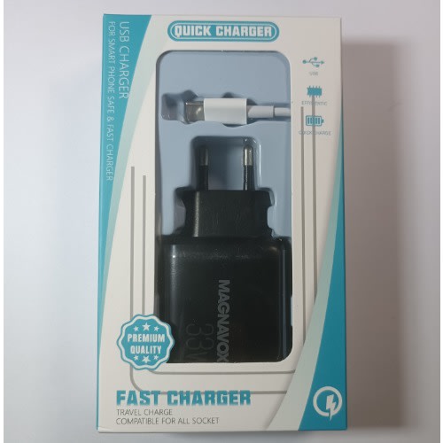 Magnavox Type C To Type C Pd Power Adapter - Black -  33w