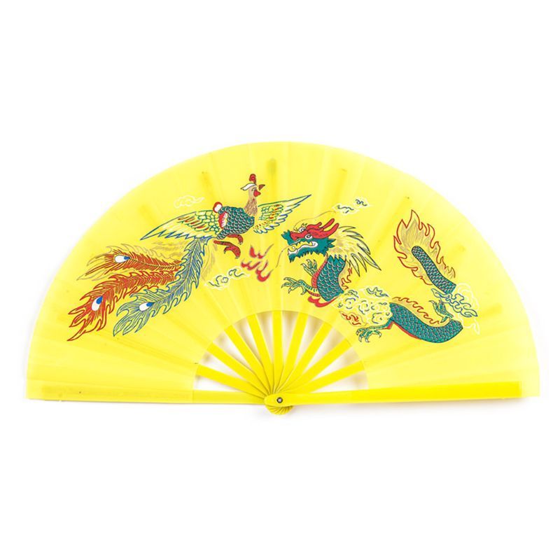Q5WC Chinese Kung Fu Fan Tai For Chi Martial Arts Dragon