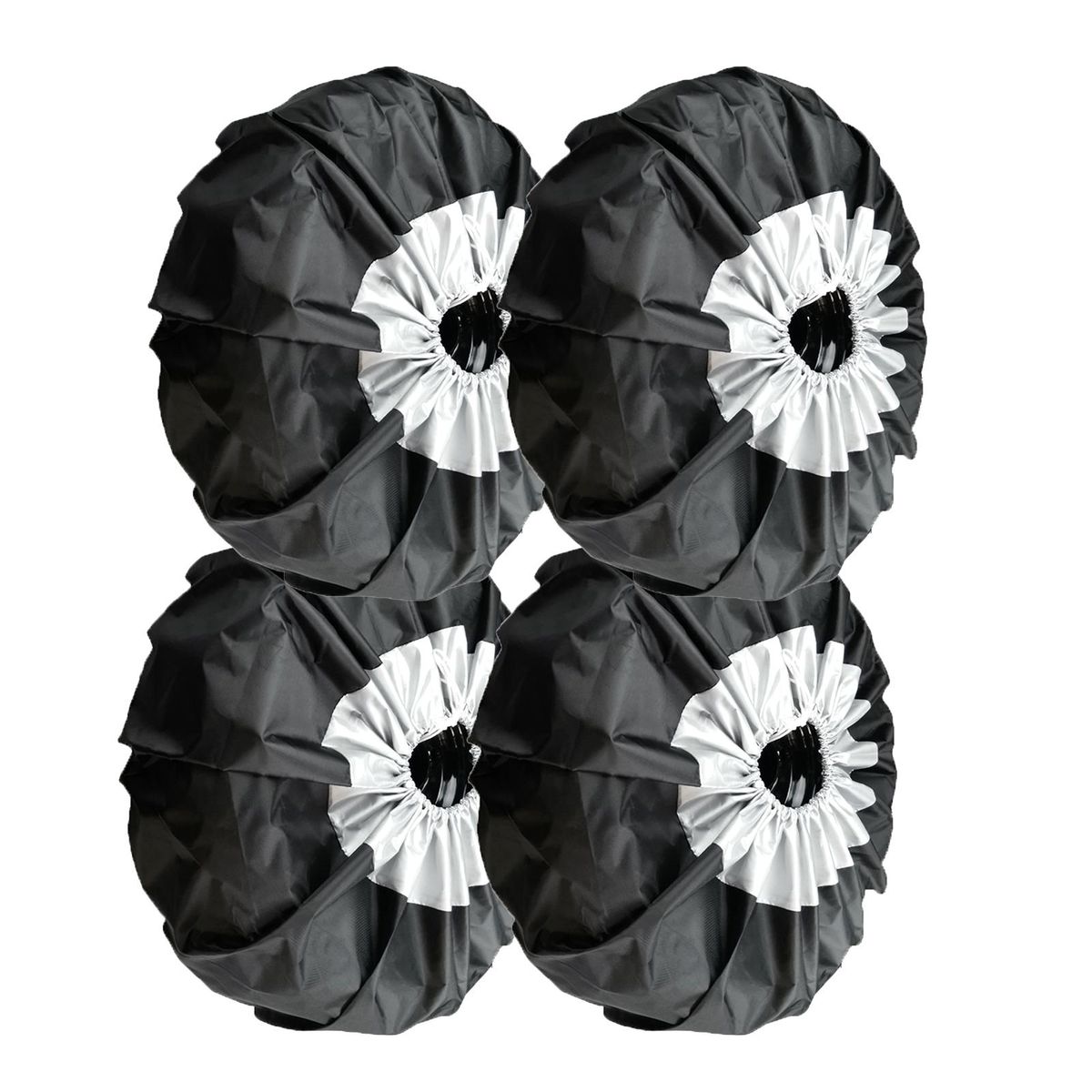 4 PCS Tire Covers Spare Tire Cover Set Waterproof Oxford Tire UV Sun Protectors Car Wheel Accessories Universal for RV, Camper, Trailer, Truck 80 cm * 47 cm