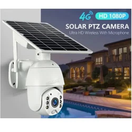 Solar Ptz Camera White With Day And Night Color -4g
