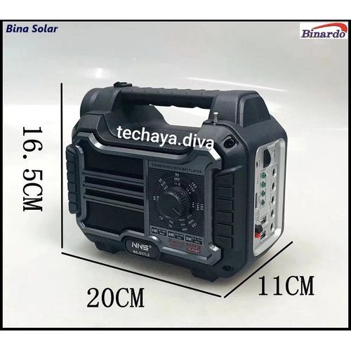 Solar Energy Lighting System Kit 4 Bulbs FM Bluetooth