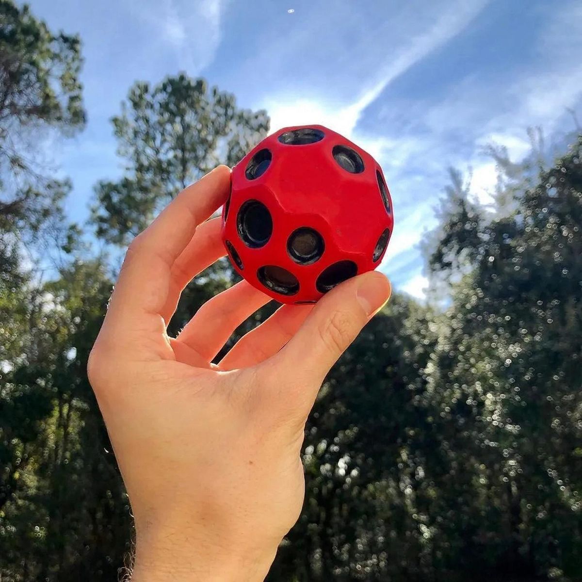 Bouncy Ball Ergonomic Design Super Bouncing Ball Kids Red