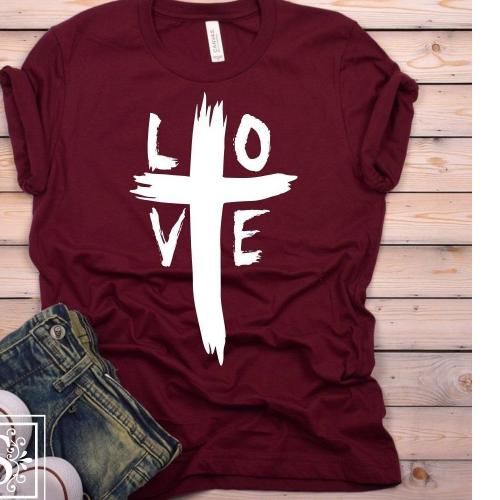 Love Design Unisex T-shirt - Maroon