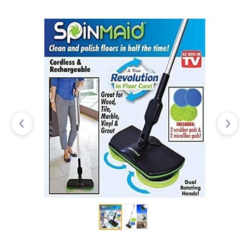 Cordless & Rechargeable Spinning Mop Scrubber