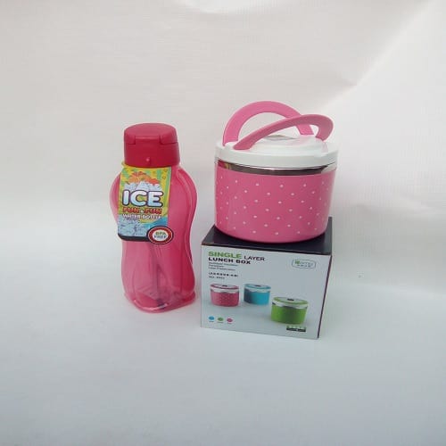 Waterbottle & Food Flask - Pink