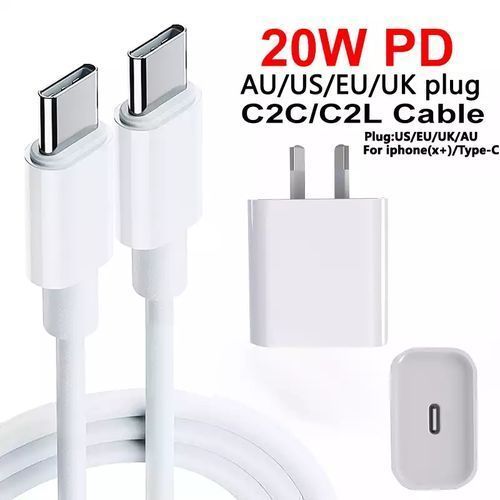 20W Fast Type -C Iphone Charger Head AND CORD TYPE C Adapter