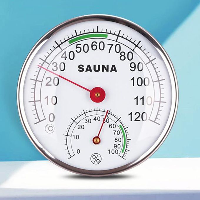 Sauna Room  Hygrometer With Metal Case For Hotel Home Steam
