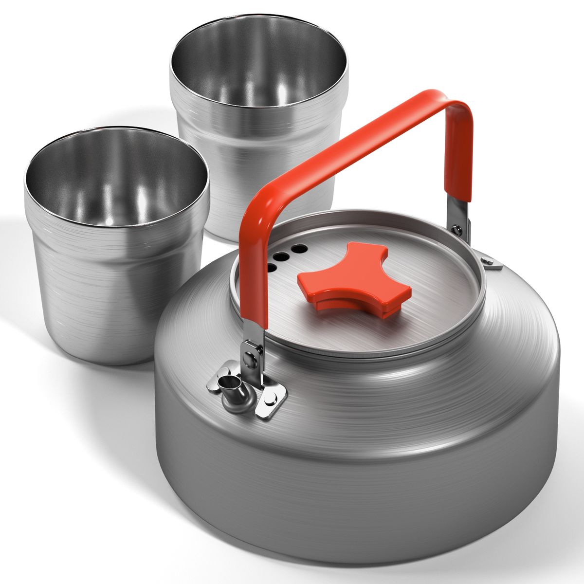 Outdoor Teapot With Cup Stainless Steel Rustproof