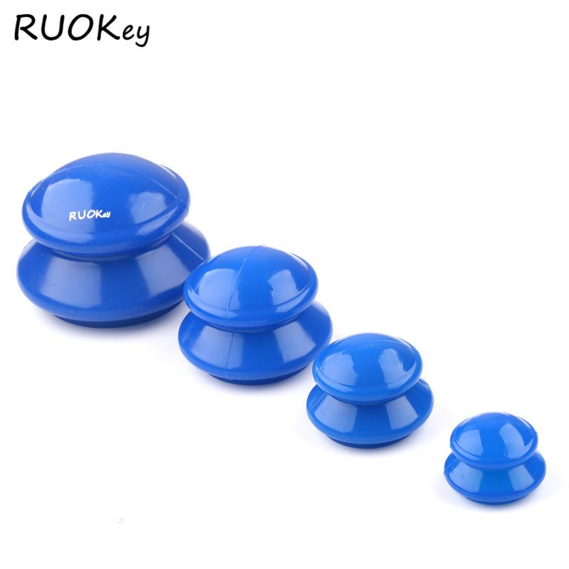 Natural Cellulite Family Cups 4 Cupping Helper Massage Anti Size Care Health Silicone Vacuum Tool Body