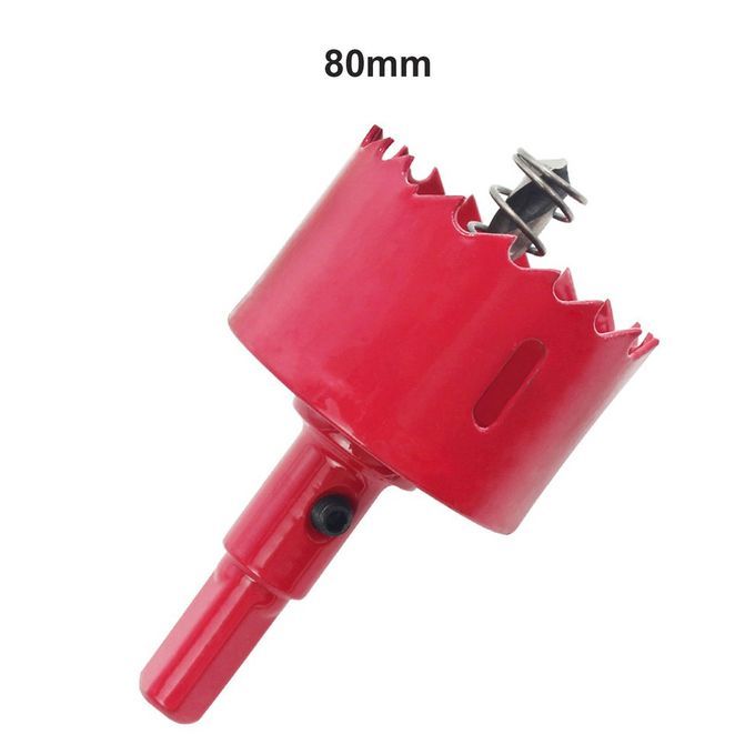 Universal M42 Bi-  Hole  , Purpose Hole  , Underreamer, Pipeline Perforator Steel Iron Wood Plasti  Hole Opener Red-Red-80mm