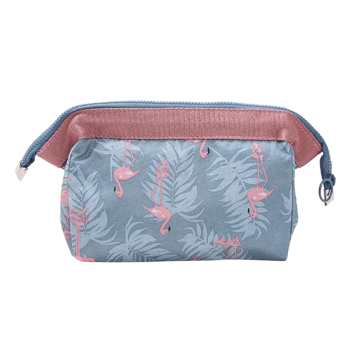 Toiletry Wash Bag Travel Organizer Pencil Purse  Zipper Flamingo