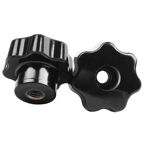 5 Pieces Black Star Grip Knobs, Female Thread