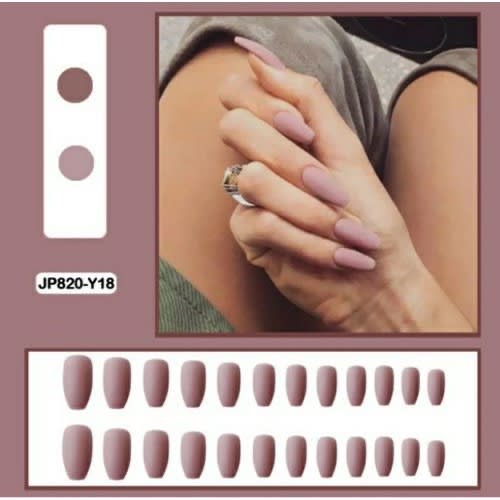 Matte Press On Nails - Nude - 20pcs