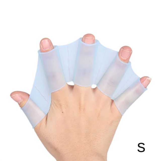 Finger Webbed Glovesfins Hand Web Flippers Training Swim