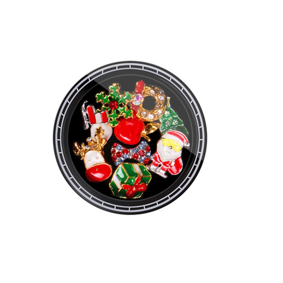 Christmas Nail Rhinestone New Year's Nails Design DIY Gems