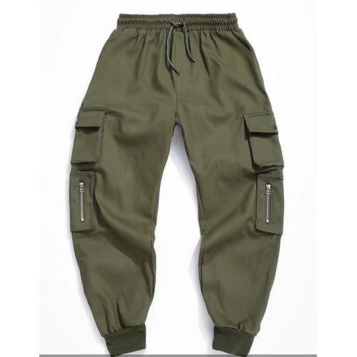 Zippers Cargo Pant -Dark Green