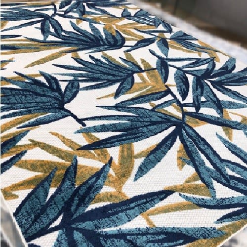 Gertmenian Elements Indoor /Outdoor Area Rug -Belize Blue - 6 Ft 6 In X 9ft 6 In