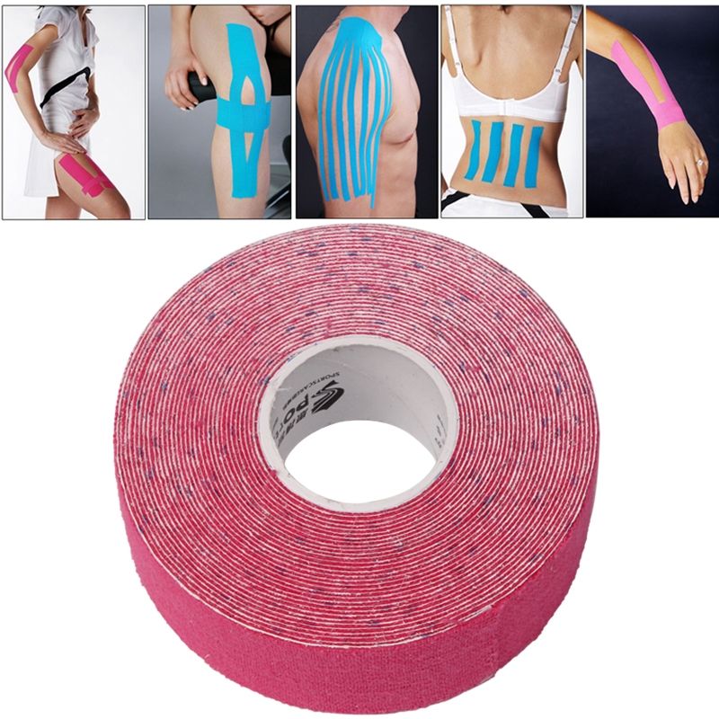 Waterproof Kinesiology Tape Sports Muscles Care Therapeutic Bandage, Size: 5m(L) X 2.5cm(W)(Magenta)