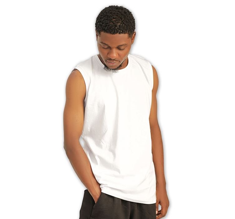 Plain Tank Top/Sleeveless T-Shirt- White