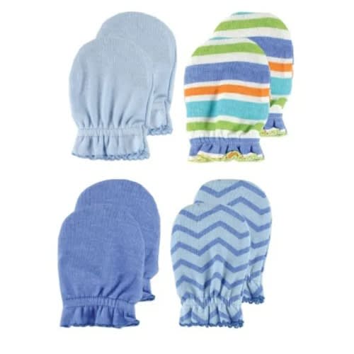 Luvable Friends 4-pack Scratch Mittens - Multicolour