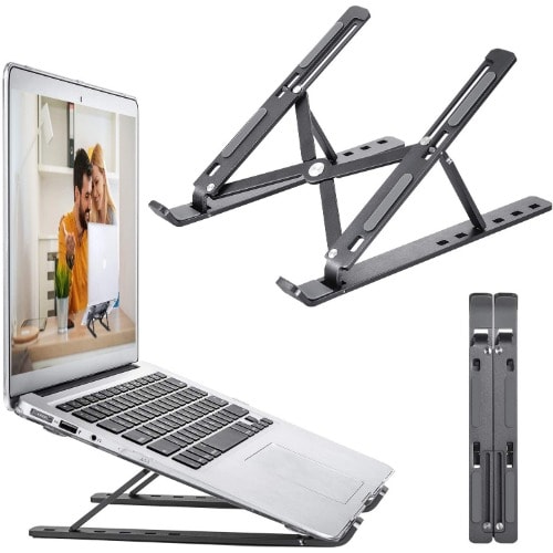 Product / 11-17 Inch Adjustable Aluminum Laptop & Tablet Stand Holder - Black