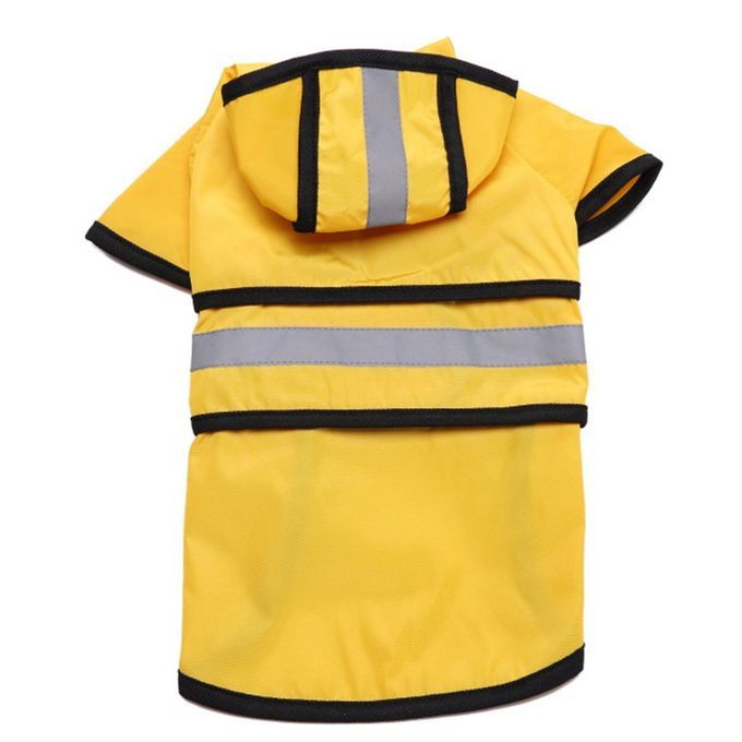 Dog Rain Oat Hooded Sli Ker Pon Ho For Small To Large Dogs Pu Ies Rain Ja Ket-yellow-S